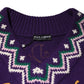Dolce & Gabbana Purple Wool DG Logo Men Knit Pullover Sweater