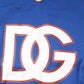Dolce & Gabbana Blue Cotton DG Logo Mesh Jersey T-shirt