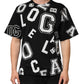Dolce & Gabbana Black Cotton Letter Print Short Sleeve T-shirt