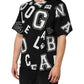 Dolce & Gabbana Black Cotton Letter Print Short Sleeve T-shirt