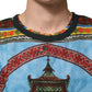 Dolce & Gabbana Multicolor Cotton Linen Temple Print T-shirt