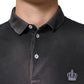 Dolce & Gabbana Gray Cotton Crown Collared Men Polo T-shirt