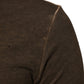Dolce & Gabbana Dark Brown Cotton Tattered Logo Men T-shirt