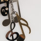 Dolce & Gabbana Silver Musical Note Key Holder Keychain Bag Charm Keyring