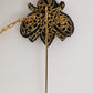 Dolce & Gabbana Lapel Pin Gold Brass Black Crystal Bee Accessories Brooch