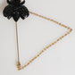 Dolce & Gabbana Lapel Pin Gold Brass Black Crystal Bee Accessories Brooch