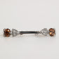 Dolce & Gabbana Lapel Pin 925 Sterling Silver Crystals Accessory Brooch