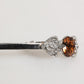 Dolce & Gabbana Lapel Pin 925 Sterling Silver Crystals Accessory Brooch