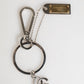 Dolce & Gabbana Silver DG Logo Key Holder Keychain Bag Charm Keyring