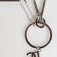 Dolce & Gabbana Silver DG Logo Key Holder Keychain Bag Charm Keyring