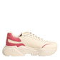 Dolce & Gabbana Beige Leather Daymaster Women Sneaker Shoes