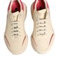 Dolce & Gabbana Beige Leather Daymaster Women Sneaker Shoes