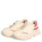 Dolce & Gabbana Beige Leather Daymaster Women Sneaker Shoes