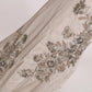 Dolce & Gabbana Beige Sequined Flower Flare Ball Gown Dress