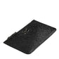 Dolce & Gabbana Black Leather Chain Link Mens Coin Purse Key Clip Holder Wallet