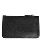 Dolce & Gabbana Black Leather Chain Link Mens Coin Purse Key Clip Holder Wallet