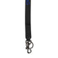Dolce & Gabbana Black Blue DG Logo Polyester Brass Holder Keychain Keyring
