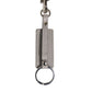 Dolce & Gabbana Gray Leather Logo Metal Ring Keychain Holder Keyring