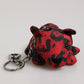Dolce & Gabbana Red Black Polyester Animal Silhouette Bag Keychain Keyring