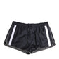 Dolce & Gabbana Black White Polyester Logo Elastic Waistband Swimwear