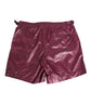 Dolce & Gabbana Burgundy Polyester Logo Embossed Crest Swimwear