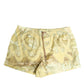Dolce & Gabbana Yellow World Map Polyester Elastic Waistband Swimwear