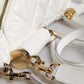 Dolce & Gabbana White Quilted Logo 90's Sicily Belt Waist Fanny Pack Bag