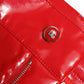 Dolce & Gabbana Red High Waist Skinny Trouser Shiny Pants