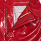 Dolce & Gabbana Red High Waist Skinny Trouser Shiny Pants