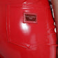 Dolce & Gabbana Red High Waist Skinny Trouser Shiny Pants
