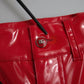 Dolce & Gabbana Red High Waist Skinny Trouser Shiny Pants