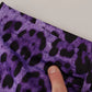 Dolce & Gabbana Purple Leopard Print Pencil Cut Mini Skirt