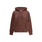 Brunello Cucinelli Balloon Net Embroidery Cardigan in cashmere with a hood