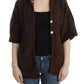 Cavalli Elegant Short Sleeved Brown Cardigan