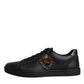 Dolce & Gabbana Black London Sacred Heart Men Sneakers Shoes