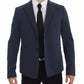 Dolce & Gabbana Blue Cotton Stretch Casual Blazer
