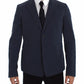 Dolce & Gabbana Blue Cotton Stretch Casual Blazer