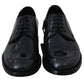 Dolce & Gabbana Blue Leather Derby Dress Formal Shoes