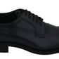 Dolce & Gabbana Blue Leather Derby Dress Formal Shoes