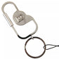 Dolce & Gabbana Silver Tone Brass Metal DG Logo Engraved Keyring Keychain