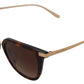 Dolce & Gabbana Irregular Brown Acetate Sunglasses for Women