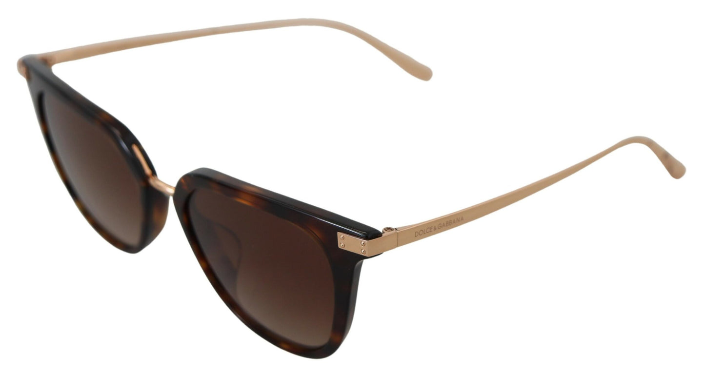 Dolce & Gabbana Irregular Brown Acetate Sunglasses for Women