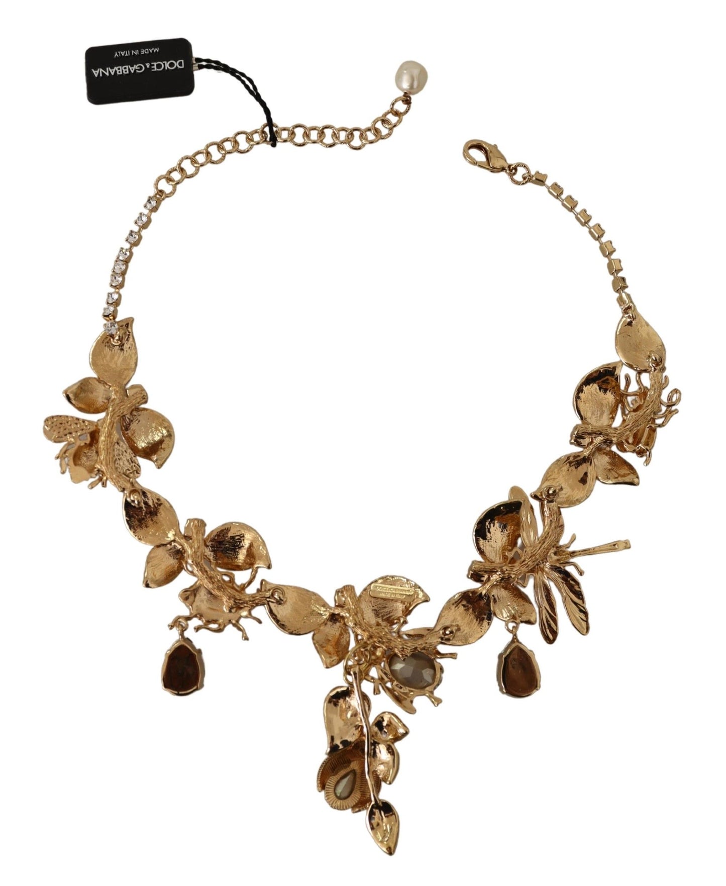 Dolce & Gabbana Elegant Sicily Floral Bug Statement Necklace