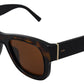 Dolce & Gabbana Chic Brown Acetate Sunglasses