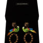 Dolce & Gabbana Chic Parrot Embellished Hoop Earrings