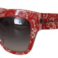 Dolce & Gabbana Elegant Red Lace Detail Sunglasses