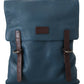 Dolce & Gabbana Elegant Blue Leather Backpack Bag