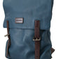 Dolce & Gabbana Elegant Blue Leather Backpack Bag