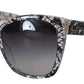 Dolce & Gabbana Chic White Lace Trimmed Sunglasses