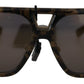 Dolce & Gabbana Chic Aviator Mirrored Brown Sunglasses